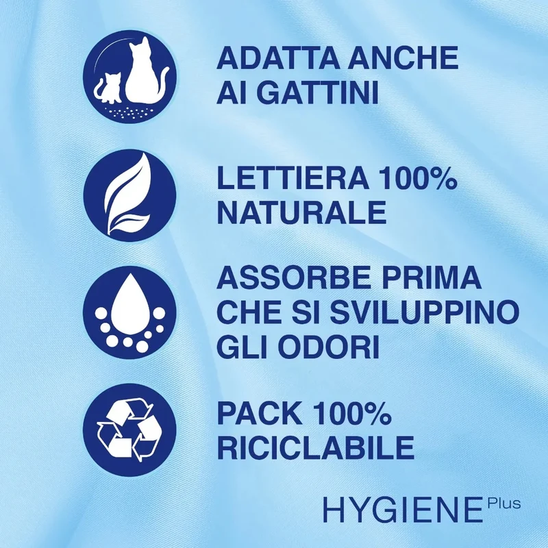 CATSAN™ HYGIENE Plus Lettiera per Gatti Igienica Assorbente non Agglomerante 10 L