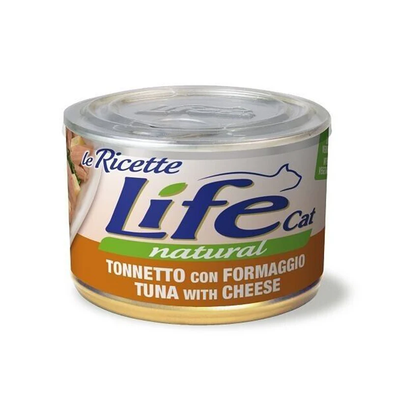 Life Cat Natural Le Ricette Tonnetto con Formaggio 150g - Cibo Umido per Gatti