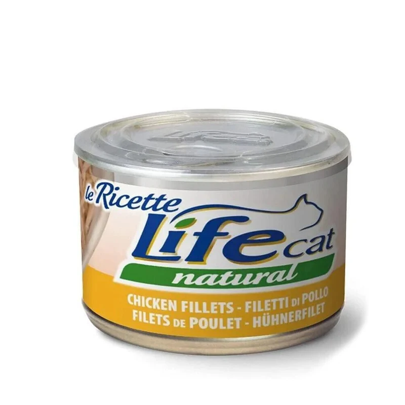Life Cat Natural Le Ricette Filetti di Pollo 150g - Cibo Umido per Gatti
