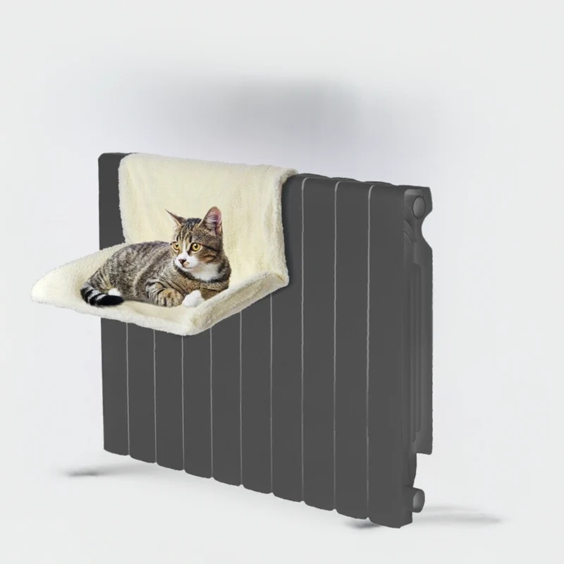 Camon Good Sleep Cuccia per Termosifone per Gatti in Morbido Tessuto 46x32x26 cm