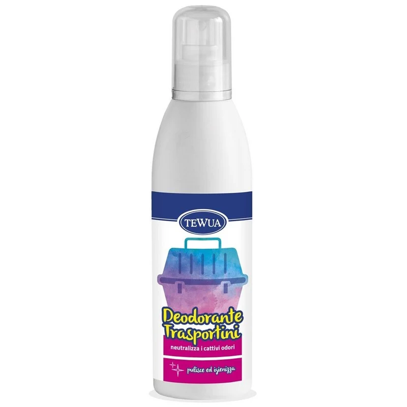 Tewua Deodorante Igienizzante Trasportini Cani Gatti Furetti Roditori 250ml