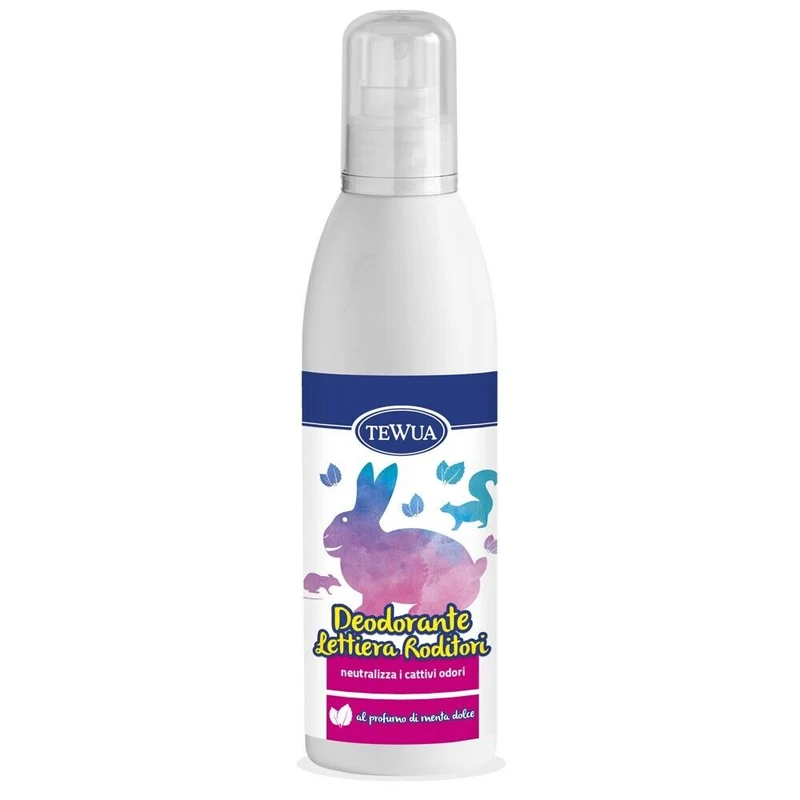 Tewua Deodorante Lettiera Roditori Igienizzante Al Profumo di Menta Dolce 250ml