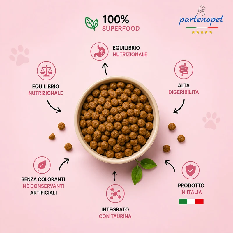 Partenopet Cat Kitten Maiale Pressato a Freddo 1,5 kg