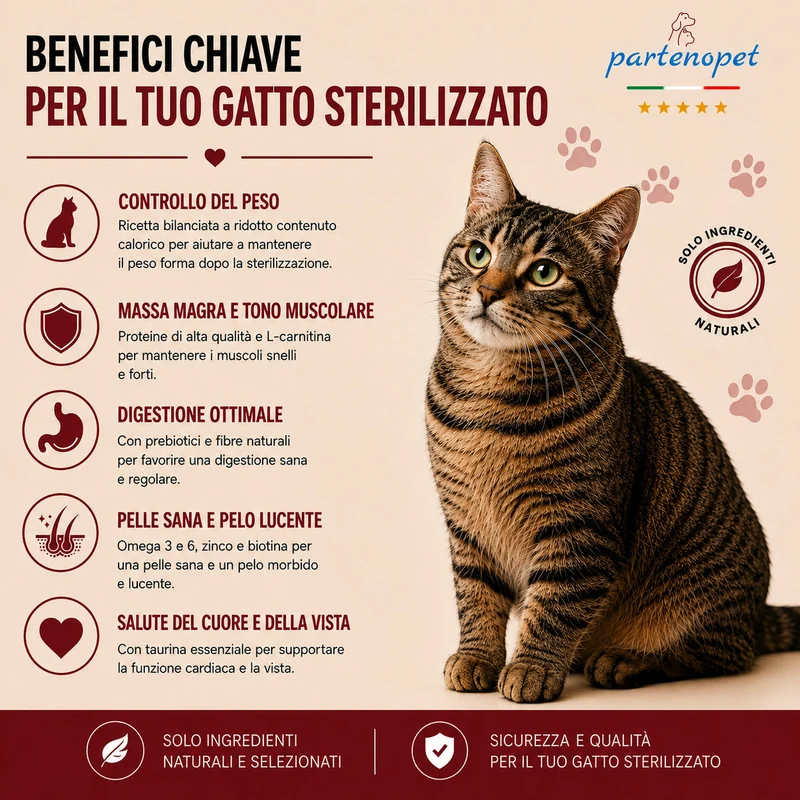 Partenopet Sterilised Cat Pollo Pressato a Freddo 1,5 kg
