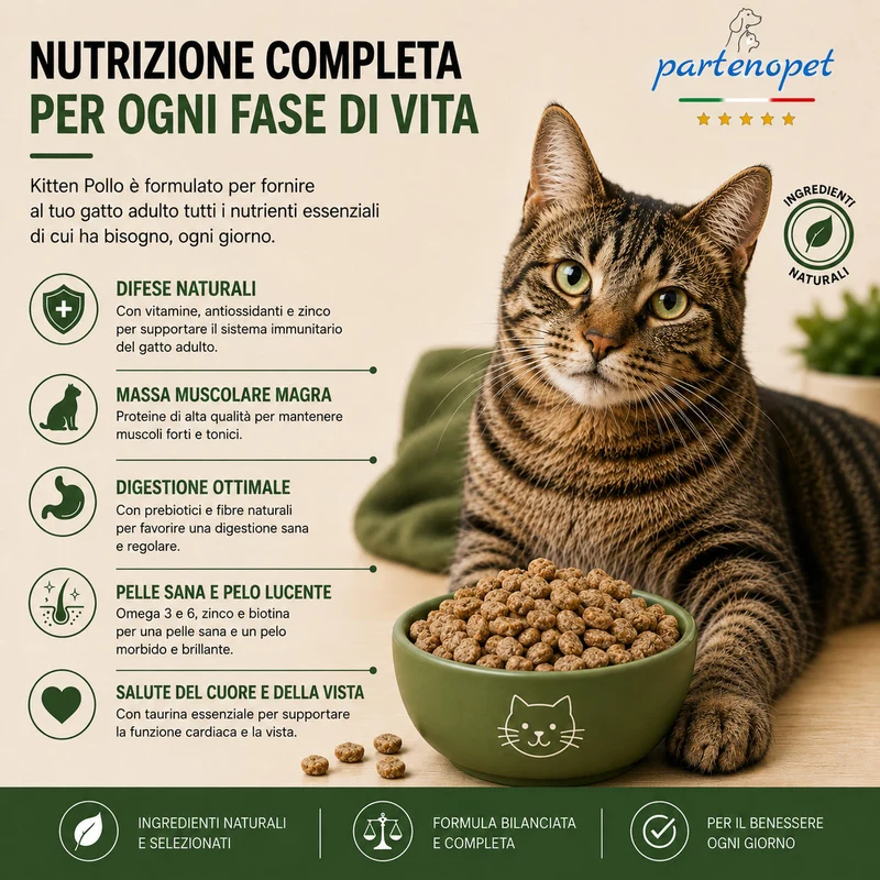 Partenopet Sterilised Cat Pesce Pressato a Freddo 1,5 kg