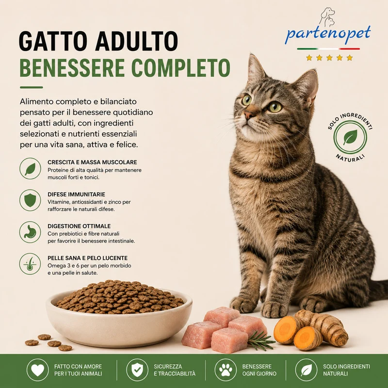 Partenopet Adult Cat Maiale Pressato a Freddo 10 kg