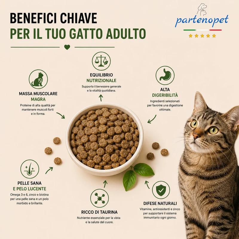 Partenopet Adult Cat Maiale Pressato a Freddo 10 kg