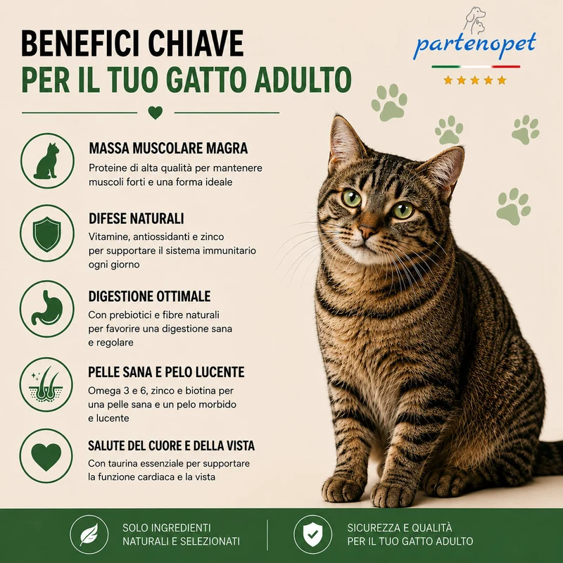 Partenopet Adult Cat Anatra Pressato a Freddo 1,5 kg