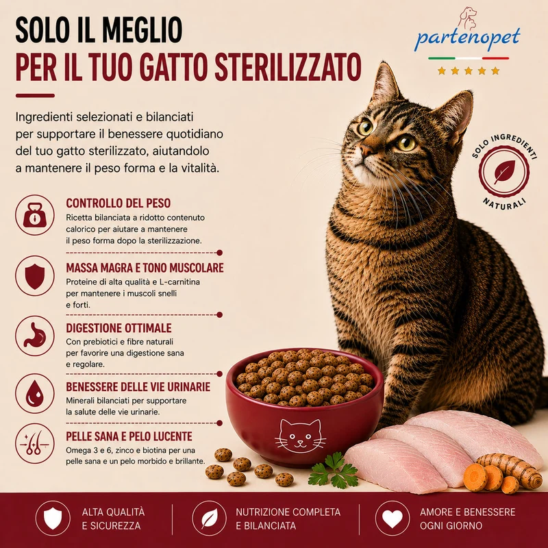 Partenopet Adult Cat Pesce Pressato a Freddo 1,5 kg