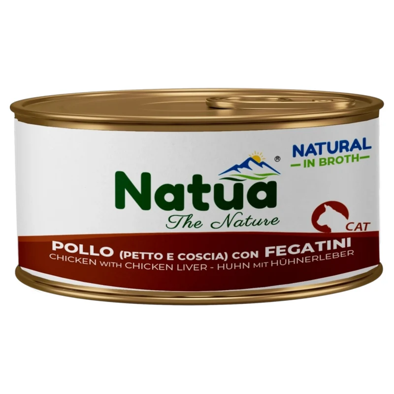 NATUA Cat Broth Natural Pollo con Fegatini 85Gr