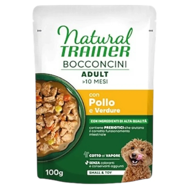 TRAINER Dog Mini Adult Bocconcini Pollo e Verdure 100gr