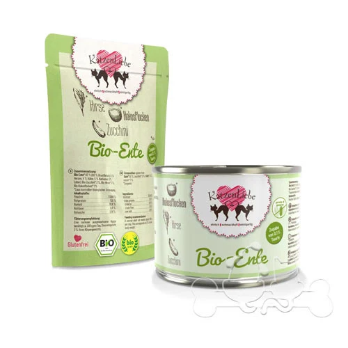 Katzen Liebe Anatra Biologica e Zucchine Bio Umido per Gatti