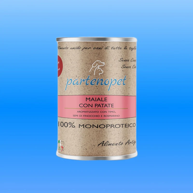 Partenopet Umido Cani Monoproteico Maiale e Patate Grain Free 400 g