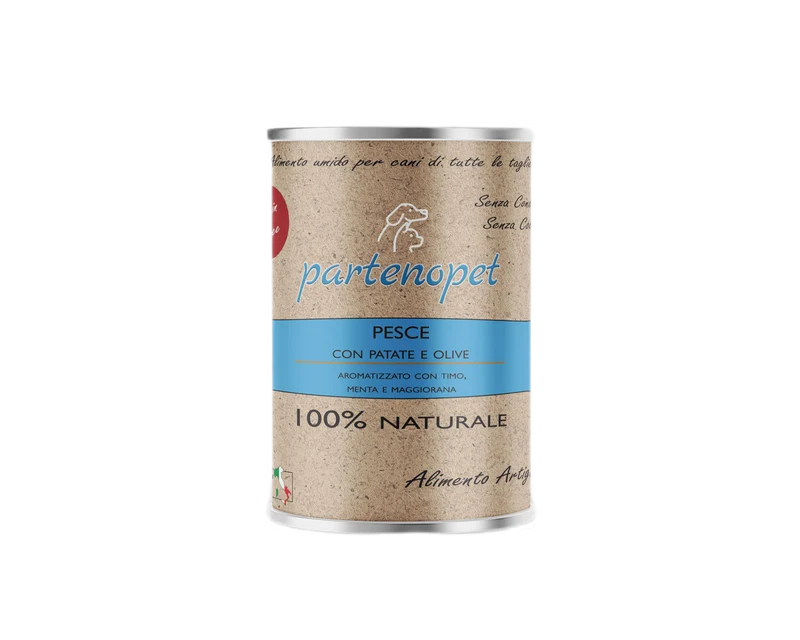 Partenopet Umido Cani Pollo e Salmone con Patate e Olive 400 g