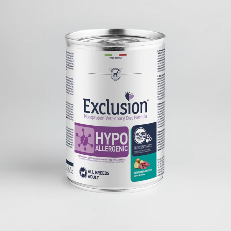 Exclusion Hypoallergenic Cervo e Patate Alimento Umido per Cani 400g