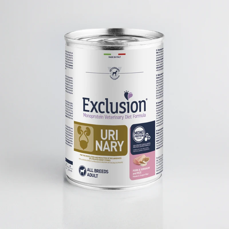 Exclusion Urinary Maiale sorgo e Riso Alimento per Cani 400g