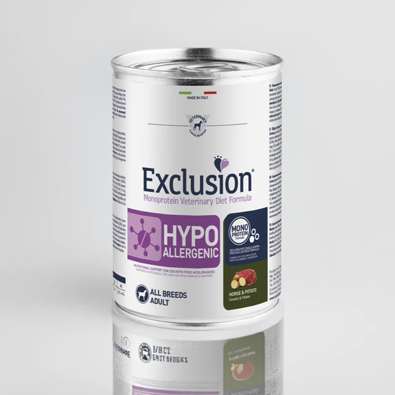 Exclusion Hypoallergenic Cavallo e Patate Alimento Umido per Cani 400g