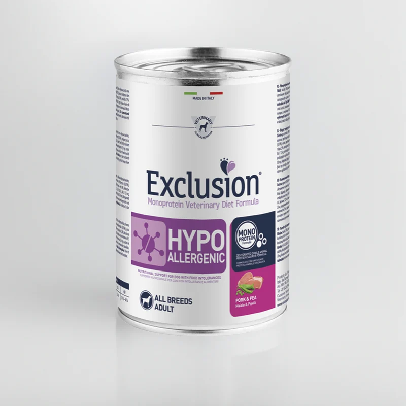 Exclusion Hypoallergenic Alimento per cani Maiale e Piselli 400g