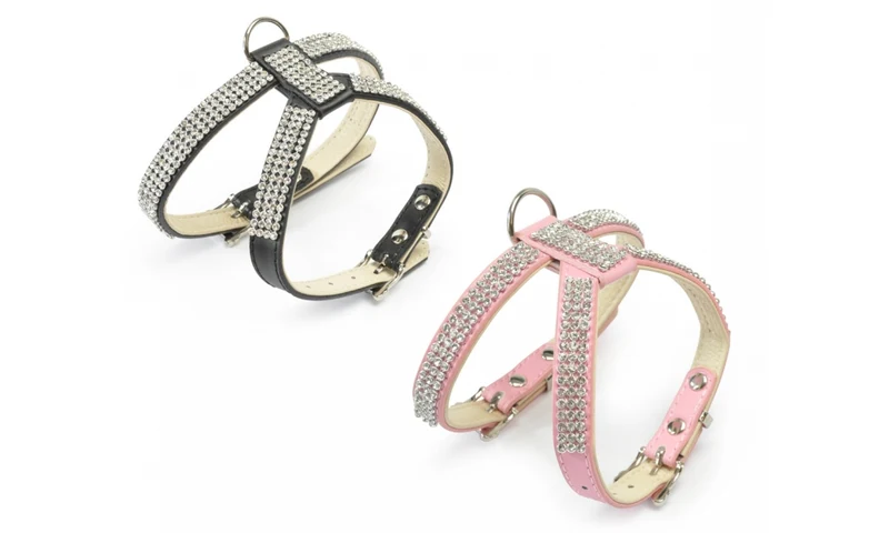 Pettorina in pelle e strass - Camon