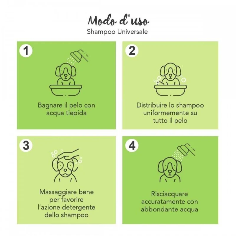 Yuup Shampoo Universale per Cani e Gatti Ideale per Tutti i Tipi di Manto 250ml