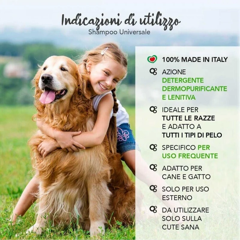 Yuup Shampoo Universale per Cani e Gatti Ideale per Tutti i Tipi di Manto 250ml