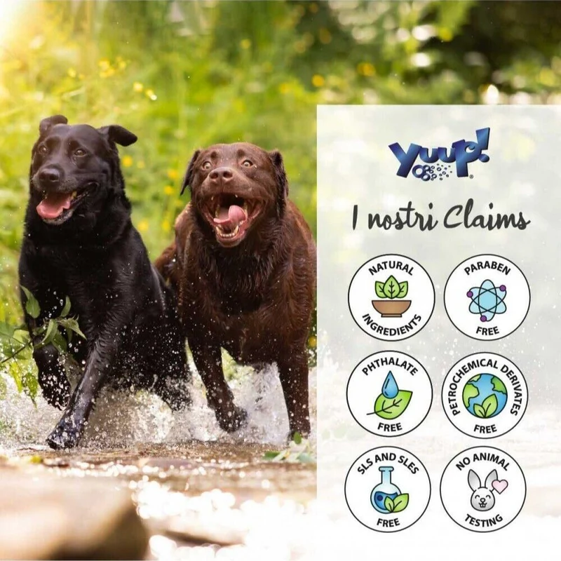 Yuup Shampoo Manti Scuri per Cani e Gatti per Ravvivare la Lucentezza 250ML