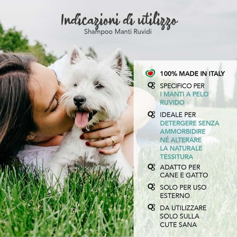 Yuup Shampoo Manti Ruvidi per Cani e Gatti con Manti con Pelo Ruvido 250ml