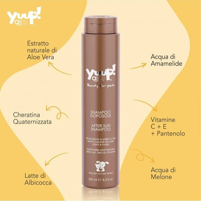 Yuup Shampoo Doposole per Cani e Gatti ad Azione idratante e Rinfrescante 250ml