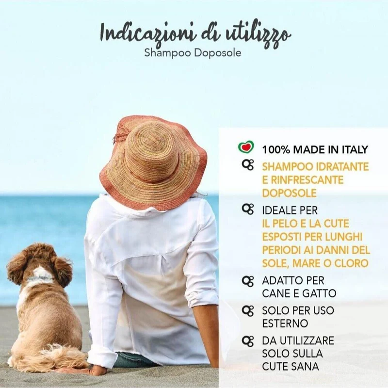Yuup Shampoo Doposole per Cani e Gatti ad Azione idratante e Rinfrescante 250ml