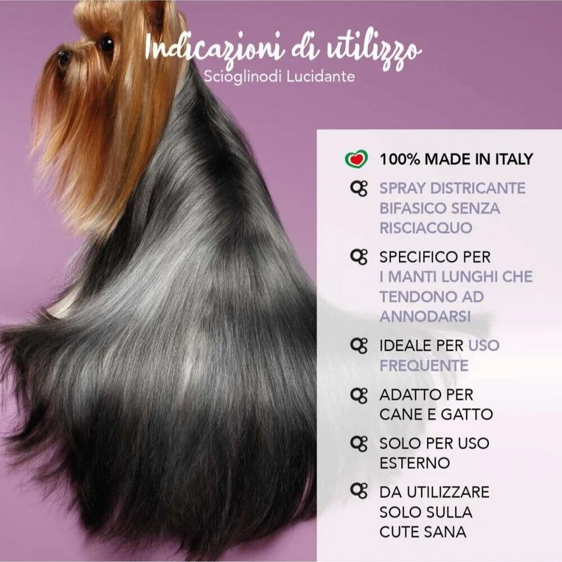 Yuup Scioglinodi Lucidante 150ML Spray Districante Bifasico per Manti Lunghi