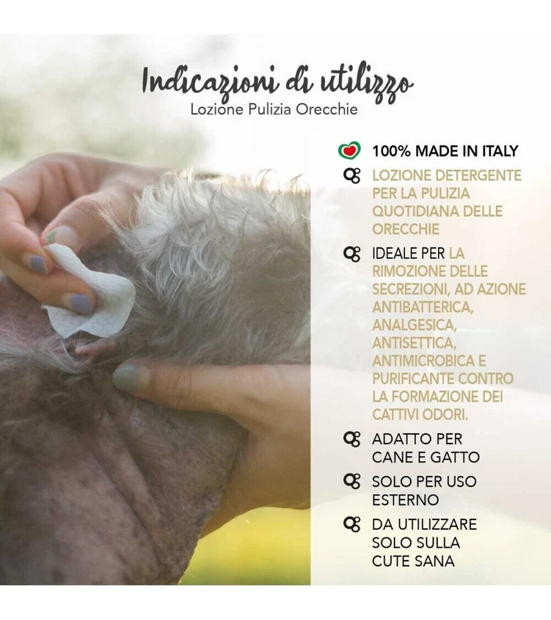 Yuup Lozione Pulizia Orecchie per Cani e Gatti Detergente Deodorante 150ML