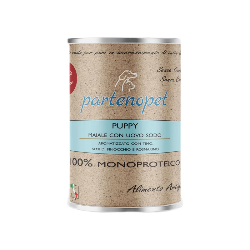 Partenopet Puppy Patè Maiale e Uovo Grain Free 400 g