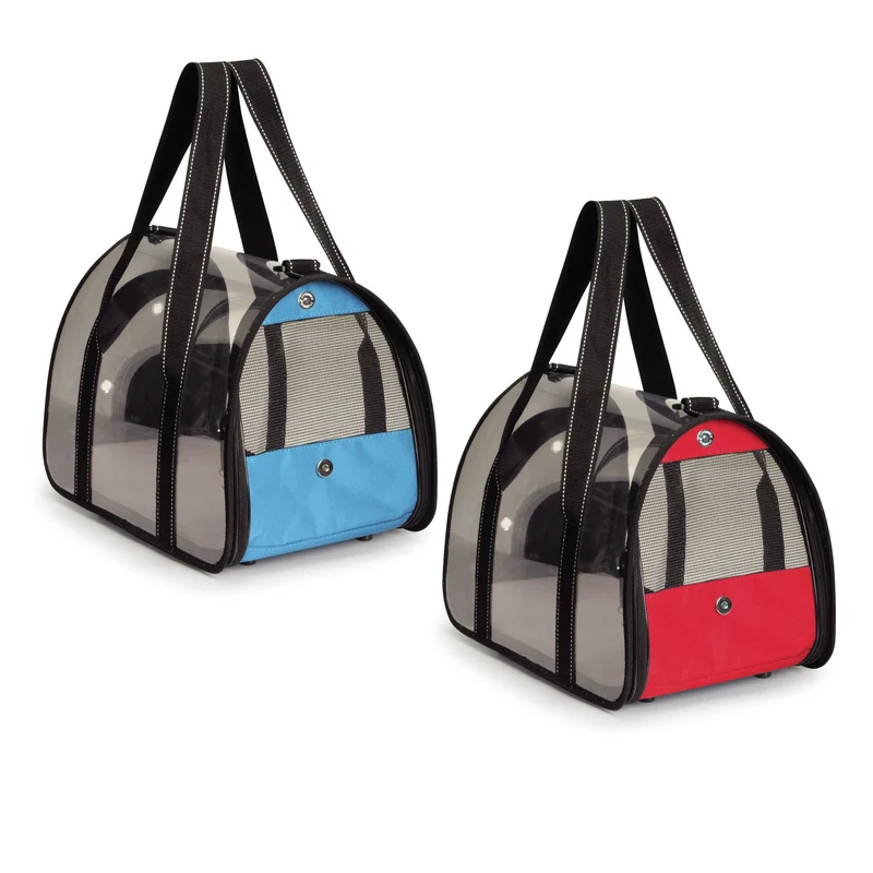 Camon Trasportino Borsa per Cani Piccoli e Gatti Viaggia con Stile, Comfort e Visibilità a 360°
