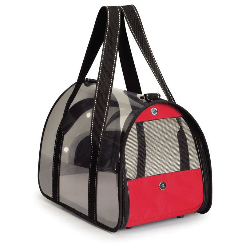 Camon Trasportino Borsa per Cani Piccoli e Gatti Viaggia con Stile, Comfort e Visibilità a 360°
