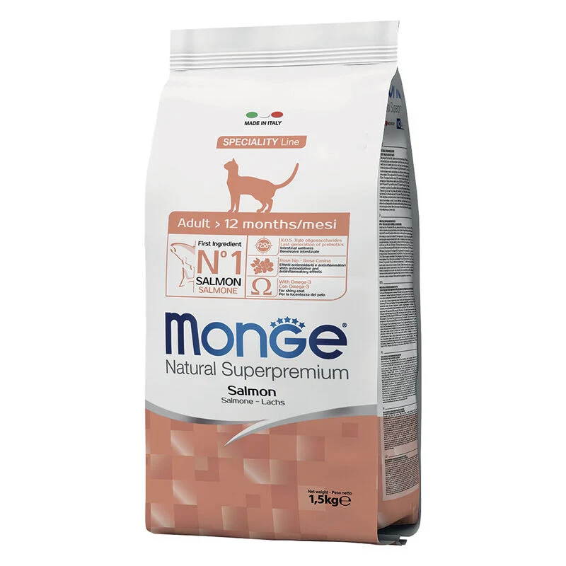 Monge Natural Superpremium Adult Monoprotein Salmone 1,5kg