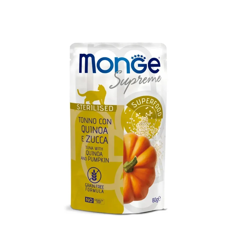 Monge Supreme Sterilised Tonno con Quinoa e Zucca 80g
