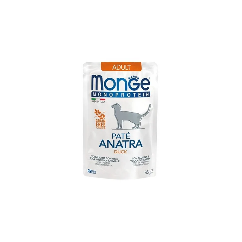 Monge Natural Superpremium Monoprotein Gatto Adult Paté Anatra 85g
