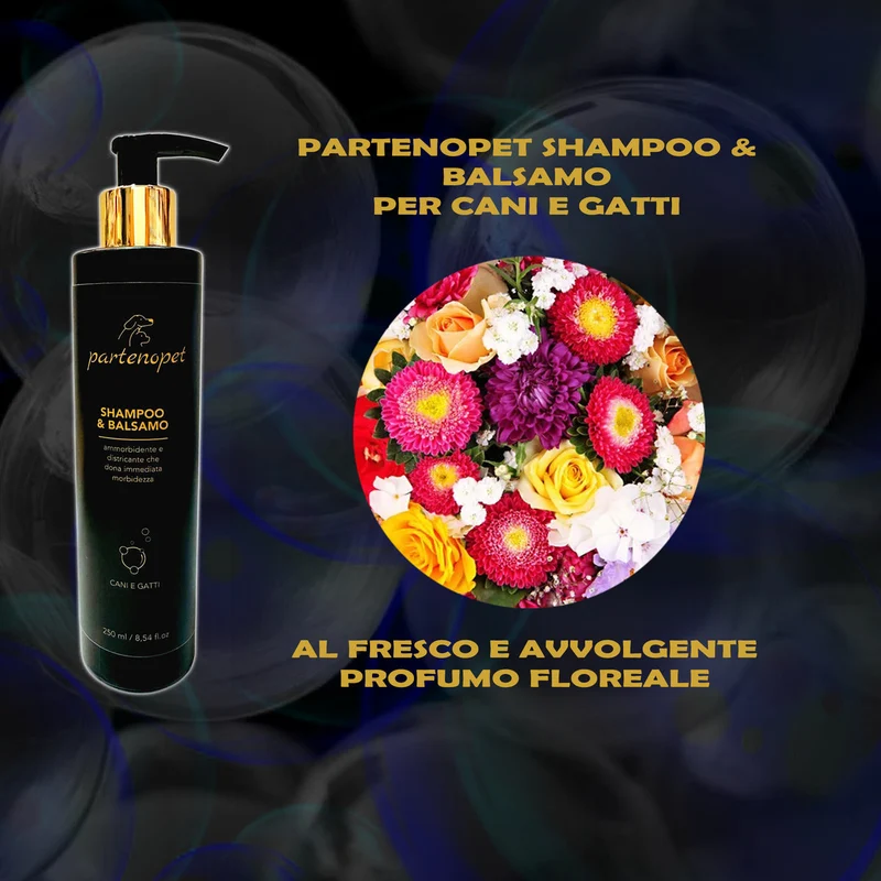 Partenopet Shampoo e Balsamo 2 in 1 Cani e Gatti 250 ml