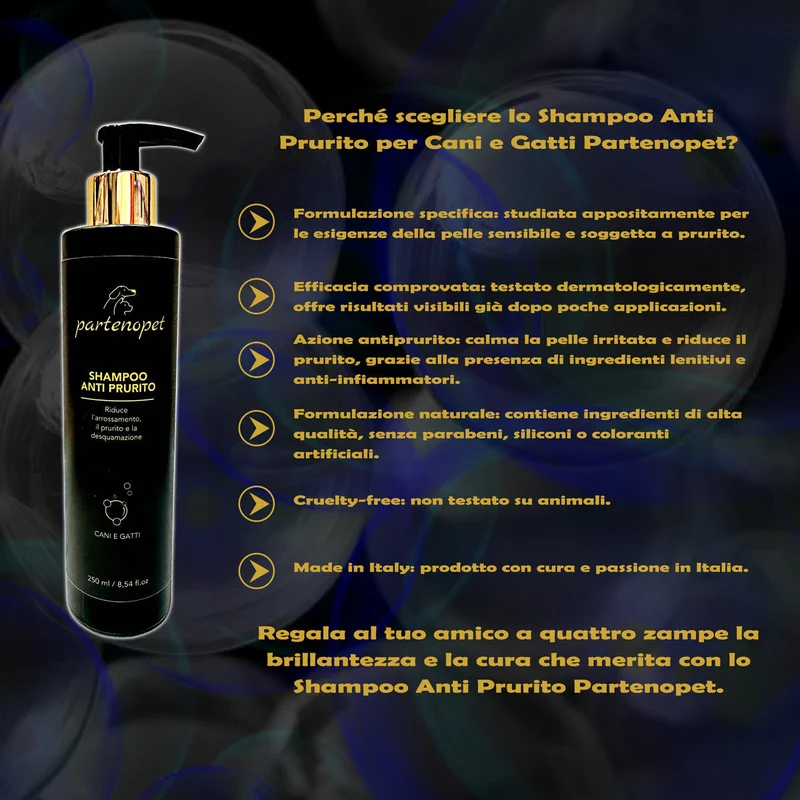 Partenopet Shampoo Cani e Gatti con Piroctone Olamina 250 ml