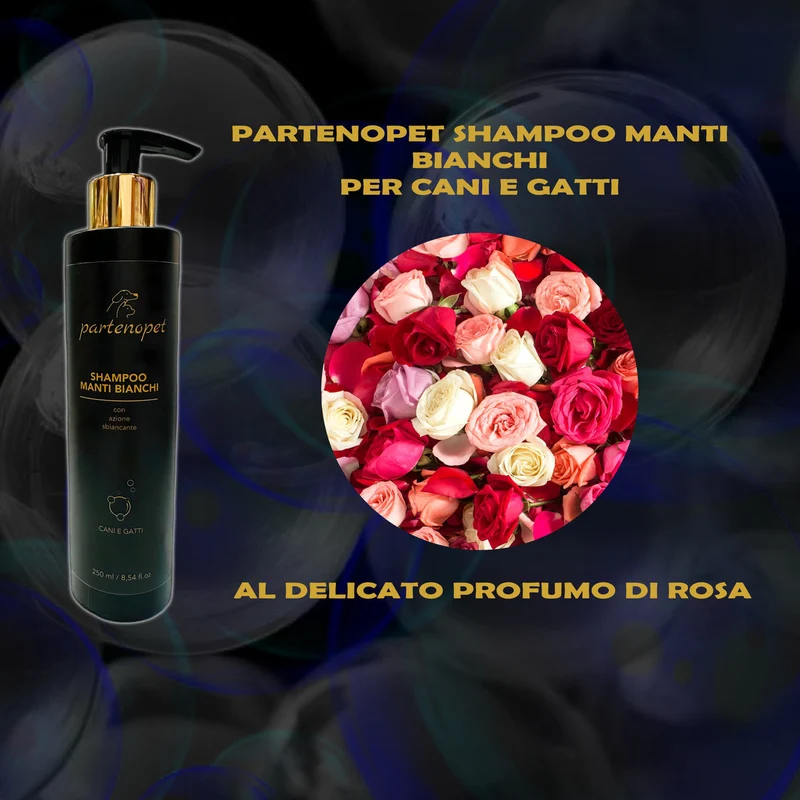 Partenopet Shampoo Manti Bianchi Cani e Gatti Rosa 250 ml