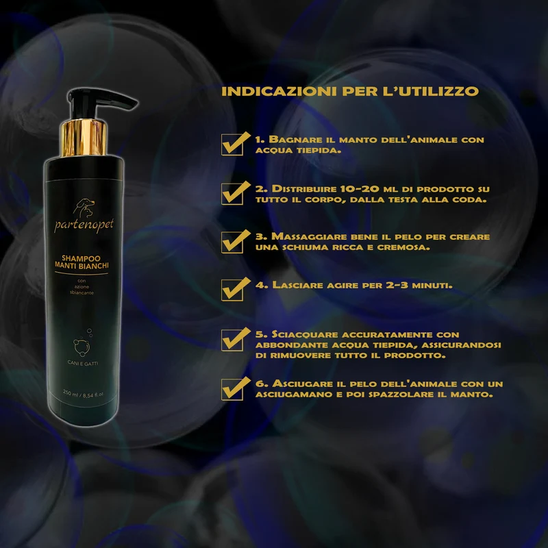 Partenopet Shampoo Manti Bianchi Cani e Gatti Rosa 250 ml