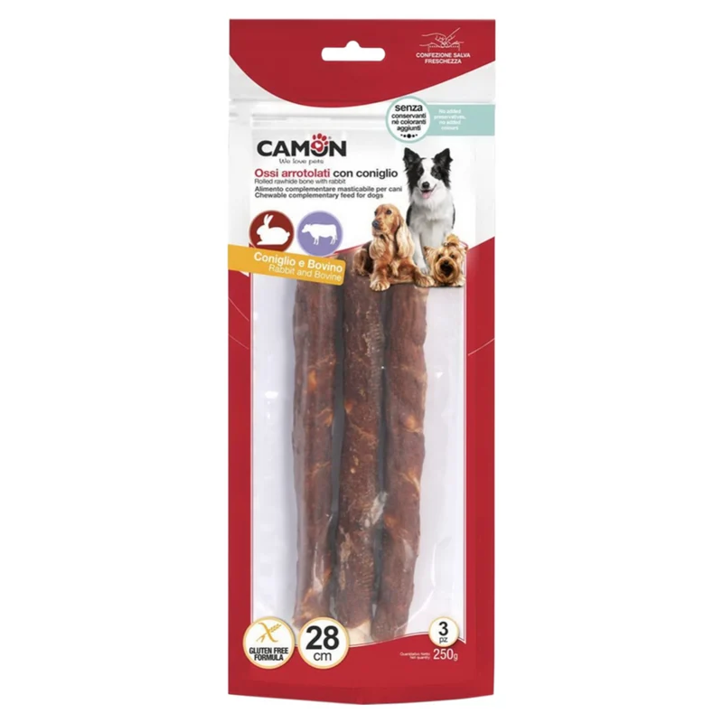 CAMON Snack Rolls Coniglio e Bovino 250gr