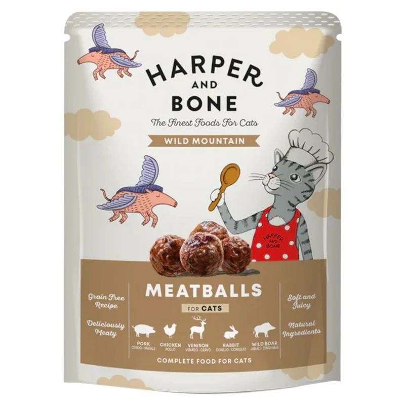 HARPER&BONE Polpette Gatto Wild Mountain 85gr