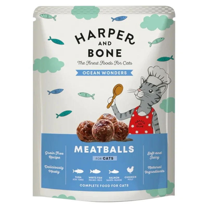 HARPER&BONE Polpette Gatto Ocean Wonders 85gr