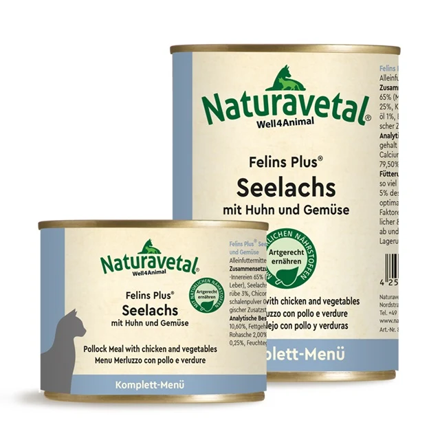Naturavetal Umido Felins Plus Merluzzo Pollo e Verdure Menu Completo gatto
