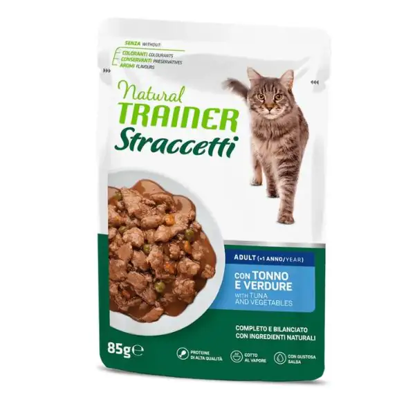 Natural Trainer Cat Benessere Digestivo Tonno Straccetti 70g