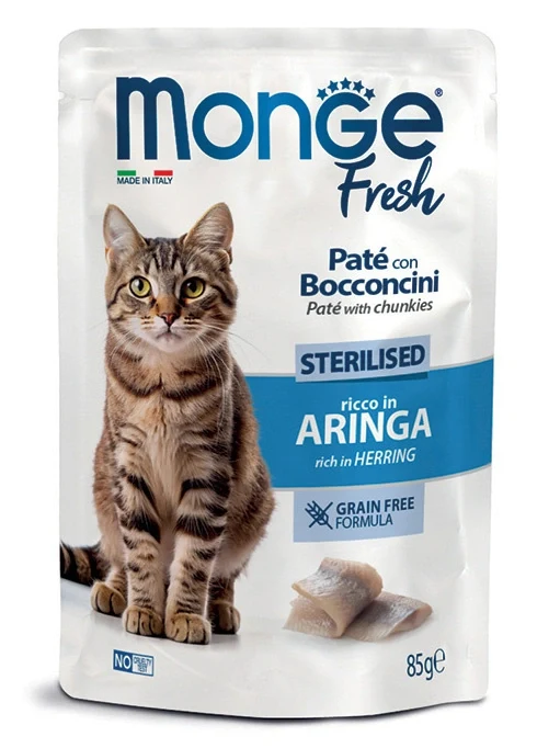 Monge Gatto Fresh Adult Sterilised Aringa 85g Busta