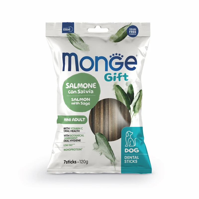 Monge Gift Dental Sticks Mini Salmone e Salvia 120g