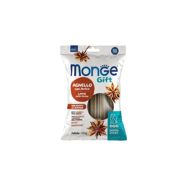 Monge Gift Puppy Junior Mini Agnello e Anice Dental Sticks 120g