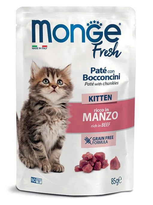 Monge Gatto Fresh Kitten Manzo 85g